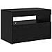Mobile TV  2 pcs con luci LED rovere nero legno ingegnerizzato, Mobile TV in rovere nero  con luci LED, 60x35x40 cm, fatto in legno ingegnerizzato - Foto miniatura 6