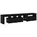 Mobile TV  2 pcs con luci LED rovere nero legno ingegnerizzato, Mobile TV in rovere nero  con luci LED, 60x35x40 cm, fatto in legno ingegnerizzato - Foto miniatura 8