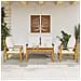 Set Salotto da Giardino 4pz con Cuscini Legno Massello Acacia - Foto miniatura 2