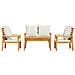 Set Salotto da Giardino 4pz con Cuscini Legno Massello Acacia - Foto miniatura 3