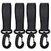 Set Di 4 Ganci Con Velcro Rotanti A 360 Gradi Compatibili Con Manubri Di Biciclette Elettriche E Carrelli, Nero, Nylon E Plastica Confezione Da 4 - Foto miniatura 5