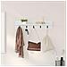 Appendiabiti a muro Bianco 80 x 10.5 x 18 cm Legno multistrato - Foto miniatura 2
