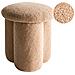 Pouf Carrington Bouclé Beige - Foto miniatura 2