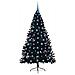 Albero di Natale artificiale con luci integrate Nero 210 cm PVC - Foto miniatura 4