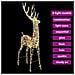 Renna 3D con 250 LED Bianco caldo 180 cm PET - Foto miniatura 7