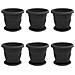 Vasi per Piante 6 pcs Nero Ø 26 x 21.5 cm Plastica - Foto miniatura 1