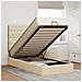 Struttura Letto Pouf con Materasso Crema 90x190 cm in Tessuto - Foto miniatura 2