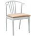Sedia da pranzo 2 pcs Bianco e marrone Legno di gomma massiccio - Foto miniatura 4