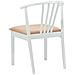 Sedia da pranzo 2 pcs Bianco e marrone Legno di gomma massiccio - Foto miniatura 7