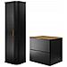 | Set di mobili da bagno - Nero opaco - Rovere artigianale | 60/57/46 cm & 35/139/31 cm | Mobili sottolavabo, mobili da bagno, armadio alto, mobile da bagno - Foto miniatura 1