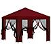 Gazebo da giardino con pareti laterali 3 x 3 m Borgogna - Foto miniatura 4