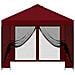 Gazebo da giardino con pareti laterali 3 x 3 m Borgogna - Foto miniatura 5