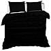 Set di biancheria da letto in microfibra 150x200 nero - Design di lusso - Morbida come il velluto - Cerniera - Foto miniatura 7