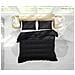 Set di biancheria da letto in microfibra 150x200 nero - Design di lusso - Morbida come il velluto - Cerniera - Foto miniatura 1