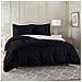 Set di biancheria da letto in microfibra 150x200 nero - Design di lusso - Morbida come il velluto - Cerniera - Foto miniatura 3