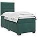 Letto box spring con materasso Verde Scuro 90 x 200 cm Velluto - Foto miniatura 3