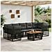 Set Divano da Giardino 8 pz Nero e Grigio scuro polyrattan - Foto miniatura 2