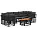Set Divano da Giardino 8 pz Nero e Grigio scuro polyrattan - Foto miniatura 1