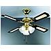 7060OL Ventilatore da Soffitto 4 pale Diametro 105 cm con Kit Luce Colore Ottone Lucido - Foto miniatura 2
