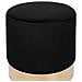 Pouf In Velluto Nero Sophia - Foto miniatura 6
