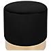 Pouf In Velluto Nero Sophia - Foto miniatura 7