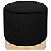 Pouf In Velluto Nero Sophia - Foto miniatura 10