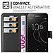 Custodia Compatibile Con Sony Xperia Xz1 In Nero Carbone - Coperchio Protettiva Con Chiusura Magnetica, Funzione Stand E Tasca Per Le Carte - Foto miniatura 4