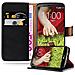 Custodia Compatibile Con Lg G2 In Nero Grafite - Coperchio Protettiva Con Chiusura Magnetica, Funzione Stand E Tasca Per Le Carte - Foto miniatura 1