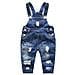 Bambino Little Ragazzi Ragazze Stone Washed Strappato Morbida Denim Tuta Blu 6-12 Mesi - Foto miniatura 1