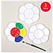 Af994 Fiore Vernice Palette Di Plastica Con 7 Wells Per La Pittura E Arti E Mestieri Progetti Per Bambini (confezione Da 3) Bianco 17 Centimetri - Foto miniatura 4