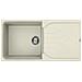 Ego 480 Lavello da Incasso 1 Vasca con Gocciolatoio Dimensioni 100 x 50 cm Colore Bianco Antico - Foto miniatura 1