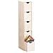 Contenitore Ginocchiera, 5 Cassetti, Legno, Mini Mensola Per Decoupage - 86x21x18 Cm, - Foto miniatura 1