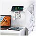 Adattatore Multipresa Con 2 Prese E 2 Porte Usb 24w, Luce A Led Bianco - Foto miniatura 2