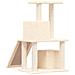 Albero Per Gatti Con Tiragraffi In Sisal Crema 82 Cm - Foto miniatura 4