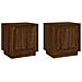 Comodini 2 Pz Rovere Marrone 44x35x45 Cm In Legno Multistrato - Foto miniatura 1