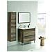Mobile Sottolavabo Modesto, Mobiletto Sospeso Con 2 Cassetti, Armadio Per Bagno Con Specchio, Lavabo Escluso, 80x45h80 Cm, Quercia - Foto miniatura 1