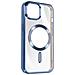 Cover Magsafe Per Iphone 15 Silicone Bordo Cromato Blu - Foto miniatura 2
