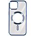 Cover Magsafe Per Iphone 15 Silicone Bordo Cromato Blu - Foto miniatura 1