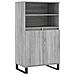 Credenza Grigio Sonoma 60x36x110 Cm In Legno Multistrato - Foto miniatura 2