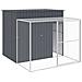 Casetta Cani con Corsa Antracite 214x253x181 cm Acciaio Zincato - Foto miniatura 1