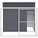 Casetta Cani con Corsa Antracite 214x253x181 cm Acciaio Zincato - Foto miniatura 2