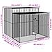 Casetta Cani con Corsa Antracite 214x253x181 cm Acciaio Zincato - Foto miniatura 7
