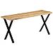 Panca Con Bordi Vivi 105 Cm In Legno Massello Di Mango - Foto miniatura 1