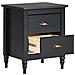 Comodino 2 Cassetti Shillington Legno Di Pino Nero - Foto miniatura 3
