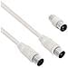 Cavo Coassiale Tv 9,52 Mm Maschio/femmina 2 M Con Adattatore Maschio/maschio, Bianco - Foto miniatura 2