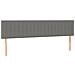 Letto a Molle Materasso e LED Grigio Scuro 160x200cm in Tessuto - Foto miniatura 5