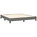 Letto a Molle Materasso e LED Grigio Scuro 160x200cm in Tessuto - Foto miniatura 7