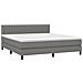 Letto a Molle Materasso e LED Grigio Scuro 160x200cm in Tessuto - Foto miniatura 8