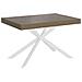 Tavolo allungabile 90x120/224 cm Plaker tortora gambe bianche - Foto miniatura 1