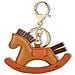 Portachiavi Con Cavallo A Dondolo In Stile Cartone Animato, Elegante Ciondolo Per Borsa Brown - Foto miniatura 3
